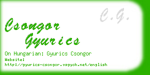 csongor gyurics business card